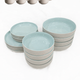 Nova Mei | Geschirr-Set | 20-teilig | dusty mint | recycelt