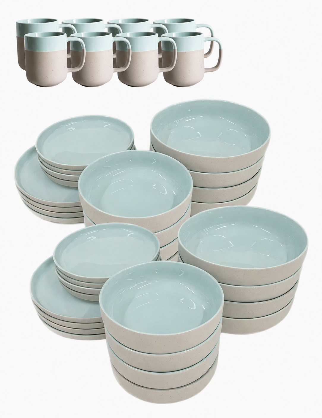 Nova Mei | Geschirr-Set | 40-teilig | dusty mint