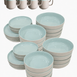 Nova Mei | Geschirr-Set | 40-teilig | dusty mint | recycelt