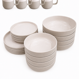 Nova Mei | Geschirr-Set | 20-teilig | soft beige | recycelt