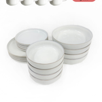 Geschirr-Set aus recycelter Keramik, Kollektion Nova Bao, Moonshine Grey