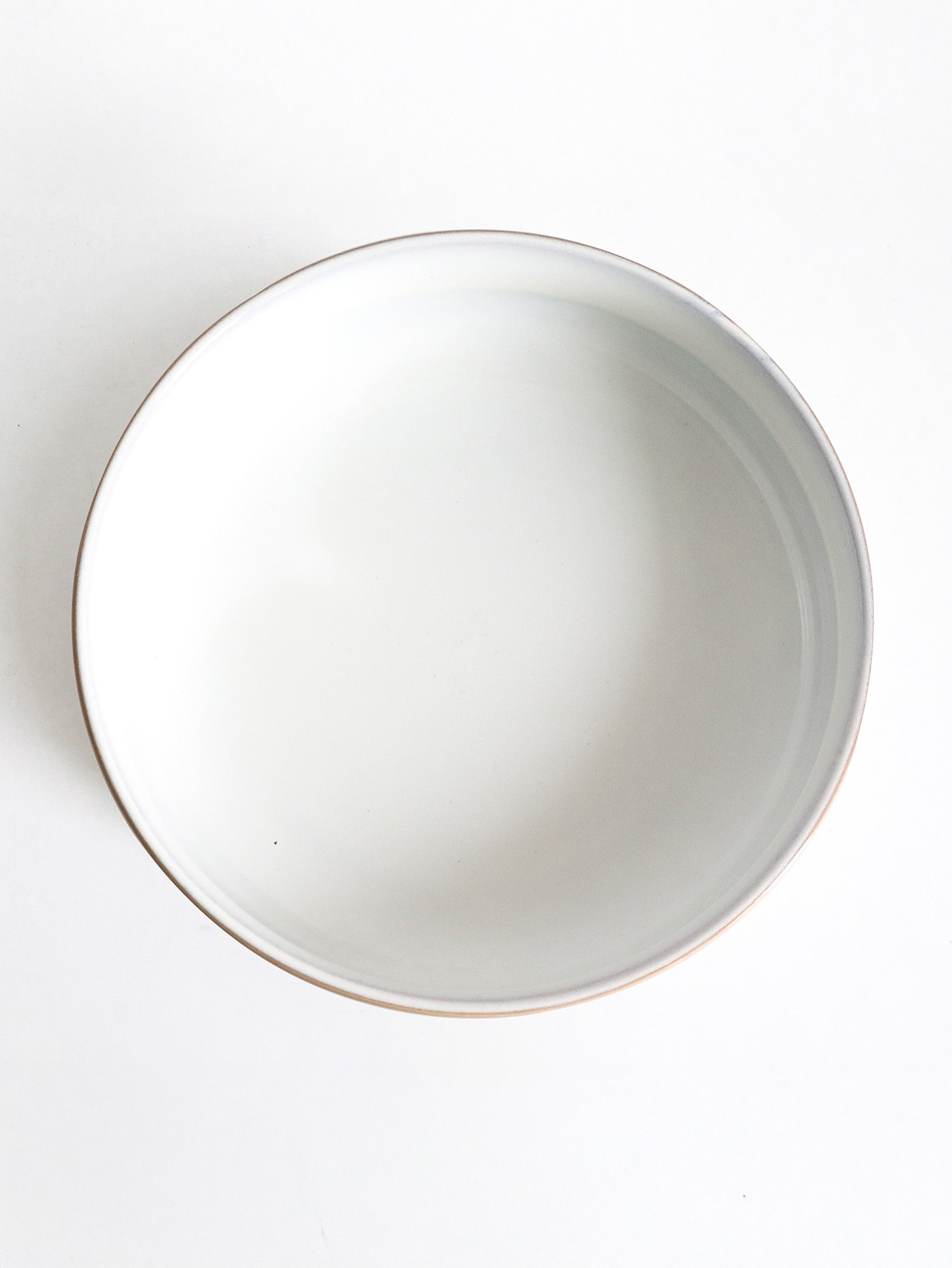Draufsicht Bowl aus recycelter Keramik in hellgrau