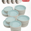 Geschirr-Set aus recycelter Keramik, Kollektion Nova Mei, Dusty Mint 