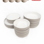 Geschirr-Set aus recycelter Keramik, Kollektion Nova Mei, Pure White