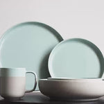 Nova Mei Geschirrset in dusty mint in einer Rundum-Ansicht